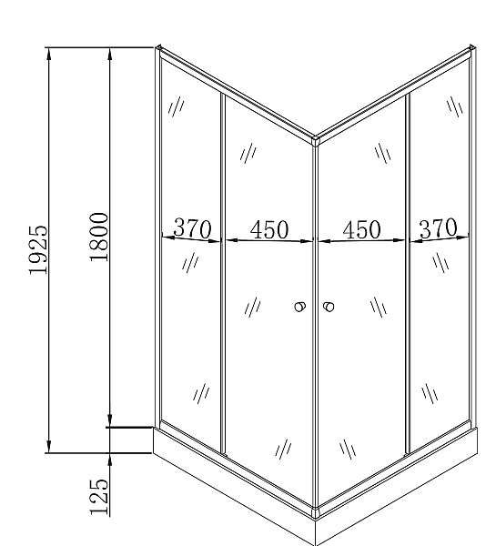 Душова кабіна з низьким піддоном MIXXUS CUBIC SCT01-90x90x195-TR GRAPHITE прозоре скло 4мм (MI6905) - Фото - 5
