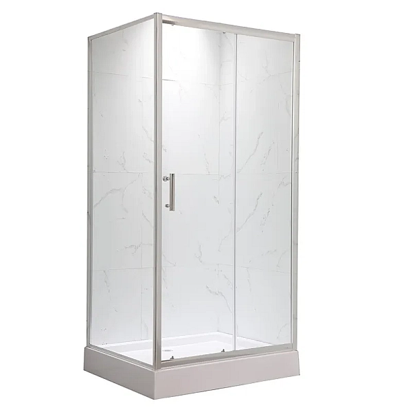 Душова кабіна з низьким піддоном MIXXUS HARD SCT01-120x80x198-TR CHROME прозоре скло 5мм (MI8428)