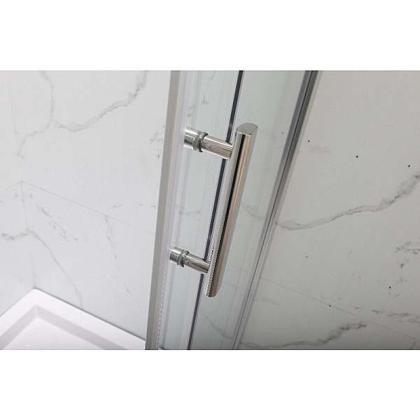 Душова кабіна з низьким піддоном MIXXUS HARD SCT01-120x80x198-TR CHROME прозоре скло 5мм (MI8428) - Фото - 7