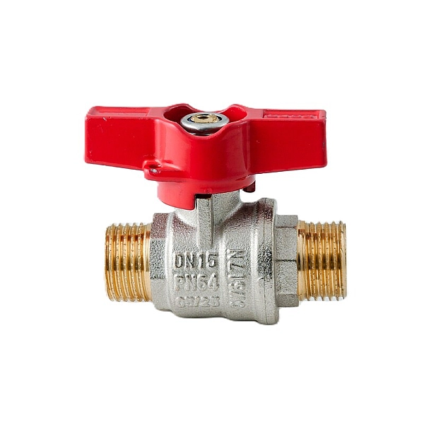 Кран кульовий ШШМ KOER EXTREME KE.219-15 - 1/2" MM ручка "метелик" червона (KR5762) - Фото - 5