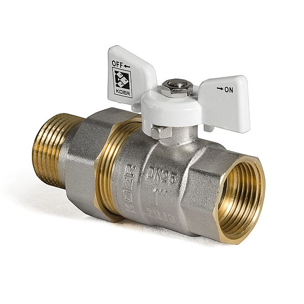 Кран з американкою 1" (Koer KR.227.W) білий (KR0098) - Фото - 3
