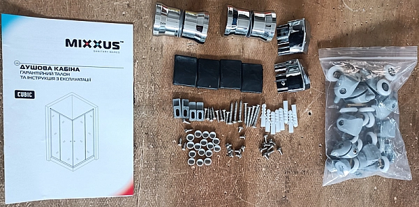 Душова кабіна з низьким піддоном MIXXUS CUBIC SCT01-90x90x195-FB CHROME матове скло 4мм (MI6903) - Фото - 5