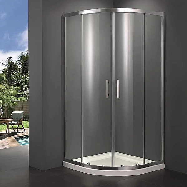 SHQC51906 PRIMERA PL FRAME Душова кабіна, розсувна - чверть кола 90*90 - хром/прозоре скло(1уп) (1 сорт)