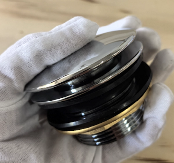 Донний клапан для ванни KOER PW-05-01 автоматичний (Click-Clack) (Колір хром) 1 1/2'' (KR3406) - Фото - 14