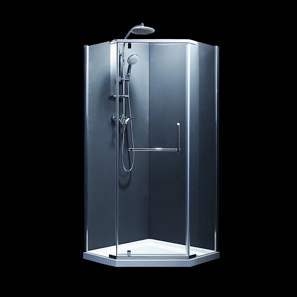 FEN0123 DEVIT PL COMFORT Кабіна душова, п'ятикут. 90х90, без піддона, скло прозоре (1 сорт) - Фото - 2