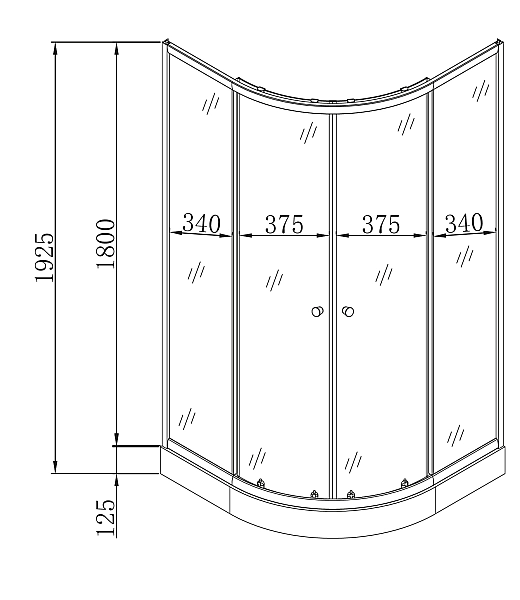 Душова кабіна з низьким піддоном MIXXUS PLAIN SCT02-90x90x195-TR GRAPHITE прозоре скло 4мм (MI6901) - Фото - 8