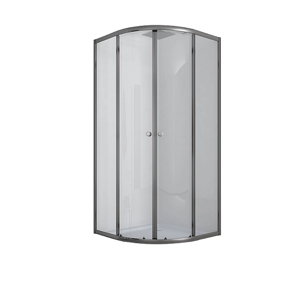 Душова кабіна з низьким піддоном MIXXUS PLAIN SCT02-90x90x195-TR GRAPHITE прозоре скло 4мм (MI6901) - Фото - 3