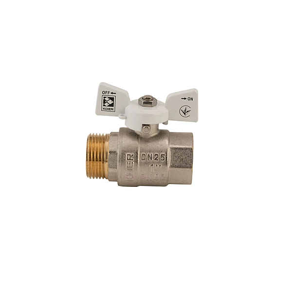 Кран кульовий Koer 1" ГШМ (KR.218.W) білий (KR0184) - Фото - 5