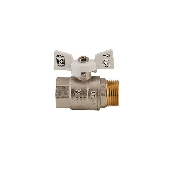 Кран кульовий Koer 1" ГШМ (KR.218.W) білий (KR0184) - Фото - 3