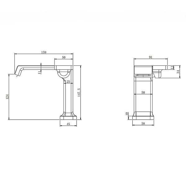 Змішувач для умивальника MIXXUS PREMIUM TERRA 001 NUT GRAPHITE (колір графіт) (MI8383) - Фото - 4