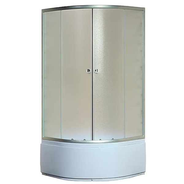 Душова кабіна з високим піддоном MIXXUS PLAIN SCT01-90x90x195-FB SATIN матове скло 4мм (MI6894)