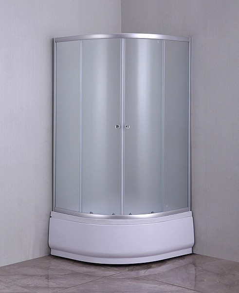 Душова кабіна з високим піддоном MIXXUS PLAIN SCT01-90x90x195-FB SATIN матове скло 4мм (MI6894) - Фото - 7