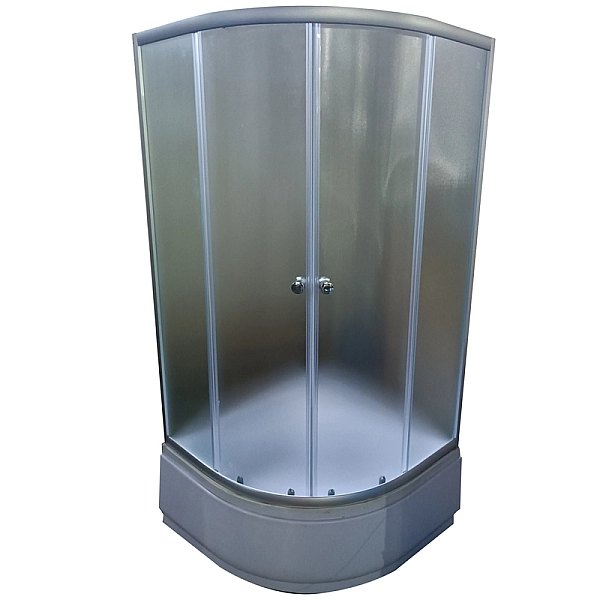 Душова кабіна з високим піддоном MIXXUS PLAIN SCT01-90x90x195-FB SATIN матове скло 4мм (MI6894) - Фото - 6