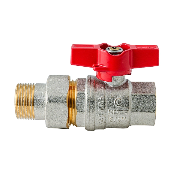 Кран з американкою KOER EXTREME KE.227-20 - 3/4" ручка "метелик" червона (KR5766) - Фото - 2