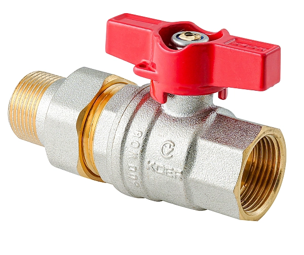 Кран з американкою KOER EXTREME KE.227-20 - 3/4" ручка "метелик" червона (KR5766) - Фото - 3