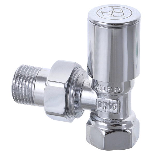 Кран для рушникосушки кутовий Koer KR.531 - 1/2" (Продається по 1 шт.) (KR3073) - Фото - 3
