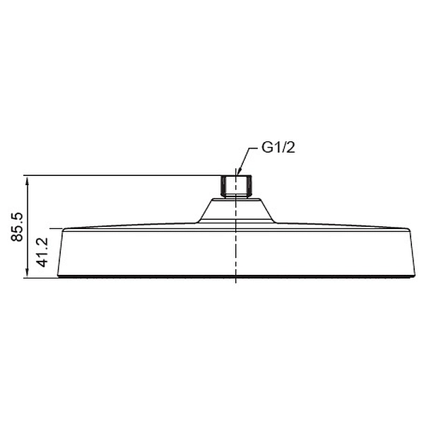 Лійка для душу стельова KOER KP-0403-05-OH, 300 мм (Колір чорний) (KR4994) - Фото - 2