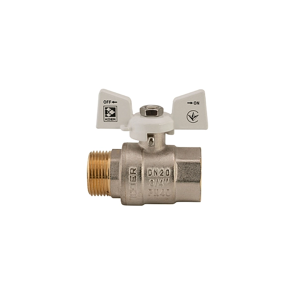 Кран кульовий KOER 3/4" ГШМ (KR.218.W) білий (KR0183) - Фото - 4