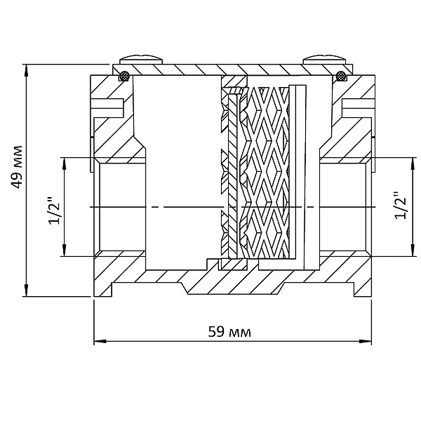 Фільтр газовий 1/2" Koer KG.F01.A (KR3103) - Фото - 2