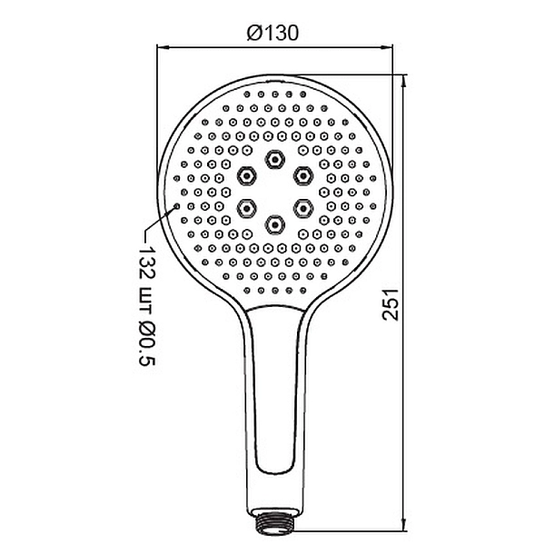 Лійка для душу KOER KP-0401-05, 3 функції (Колір чорний) (KR4981) - Фото - 2
