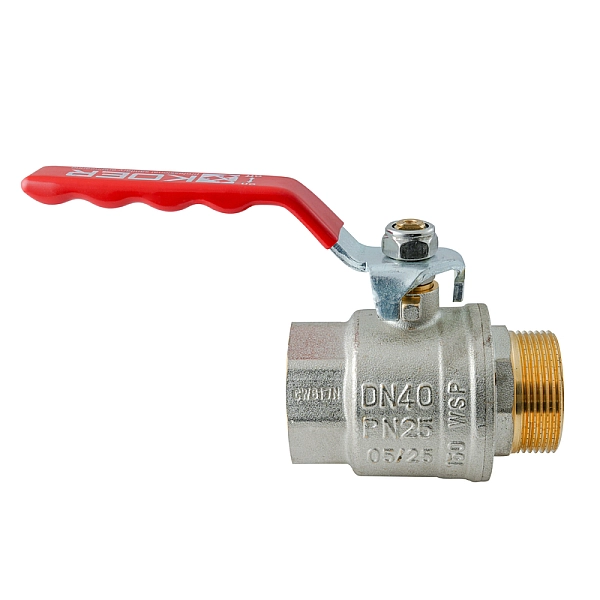 Кран кульовий ГШВ KOER EXTREME KE.215-40 - 1 1/2" FM ручка "важіль" червона (KR5754) - Фото - 4