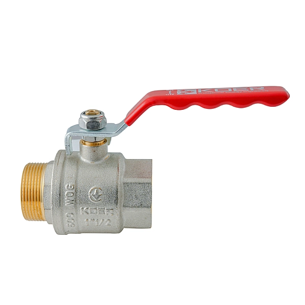 Кран кульовий ГШВ KOER EXTREME KE.215-40 - 1 1/2" FM ручка "важіль" червона (KR5754) - Фото - 2