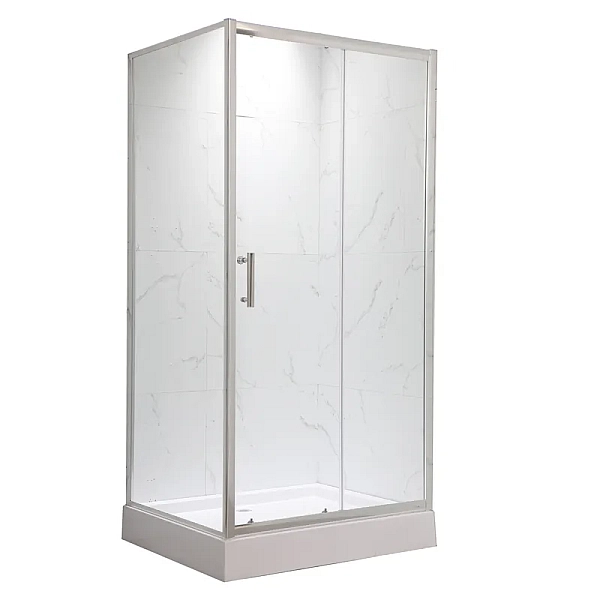Душова кабіна без піддону MIXXUS HARD SC01-120x80x185-TR CHROME прозоре скло 5мм NEW (MI8369)