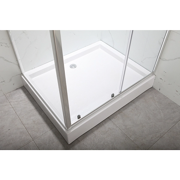 Душова кабіна без піддону MIXXUS HARD SC01-120x80x185-TR CHROME прозоре скло 5мм NEW (MI8369) - Фото - 3
