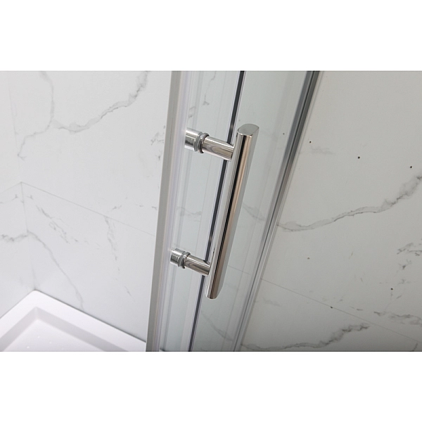 Душова кабіна без піддону MIXXUS HARD SC01-120x80x185-TR CHROME прозоре скло 5мм NEW (MI8369) - Фото - 2
