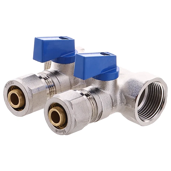 Колектор для теплої підлоги з фітингом Koer KR.1125-2 3/4"x2 ways (KR2835)