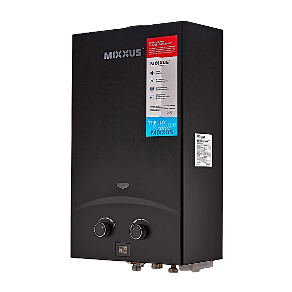 Газова колонка MIXXUS GWH-0210 BASIC BLACK димохідна 10 л/хв (колір чорний) (WH0023) - Фото - 4