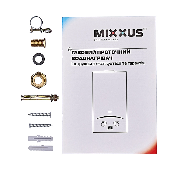 Газова колонка MIXXUS GWH-0210 BASIC BLACK димохідна 10 л/хв (колір чорний) (WH0023) - Фото - 5