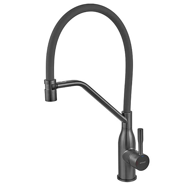 Змішувач для кухні MIXXUS PREMIUM GRAVITY 017 NUT GRAPHITE REFL.GRAY (Колір графіт+силік. вилив сірий) (MI8409)