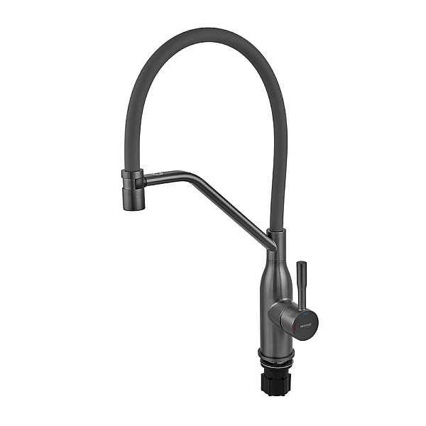 Змішувач для кухні MIXXUS PREMIUM GRAVITY 017 NUT GRAPHITE REFL.GRAY (Колір графіт+силік. вилив сірий) (MI8409) - Фото - 5