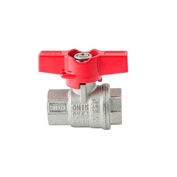 Кран кульовий ГГМ KOER EXTREME KE.217-15 - 1/2" FF  ручка "метелик" червона (KR5756) - Фото - 3