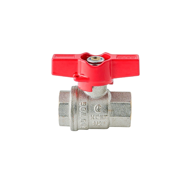 Кран кульовий ГГМ KOER EXTREME KE.217-15 - 1/2" FF  ручка "метелик" червона (KR5756) - Фото - 5