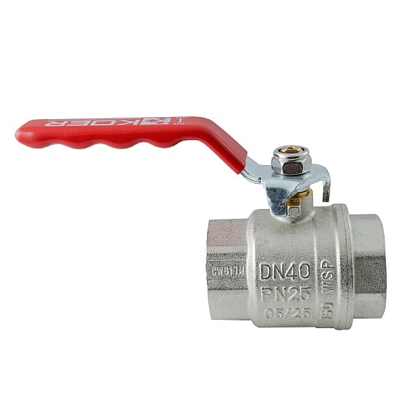Кран кульовий ГГВ KOER EXTREME KE.214-40 - 1 1/2" FF ручка "важіль" червона (KR5748) - Фото - 4