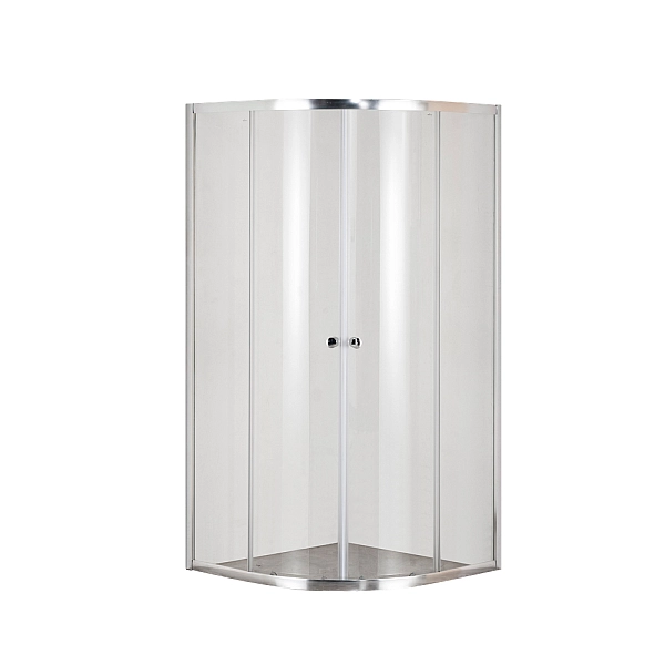 Душова кабіна без піддону MIXXUS PLAIN SC01-90x90x185-TR CHROME прозоре скло 4мм (MI6899) - Фото - 2