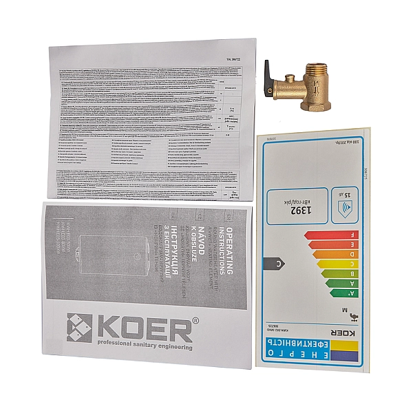 Водонагрівач "Циліндр" Koer KWH.E02-50VD накопичувальний 50 л, сухий тен 1,6 kW (EK0108) - Фото - 5