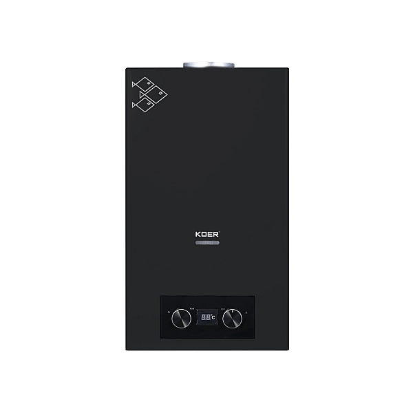Газова колонка Koer KWH.G0110 BLACK димохідна 10 л/хв, колір чорний (KR5554) - Фото - 2