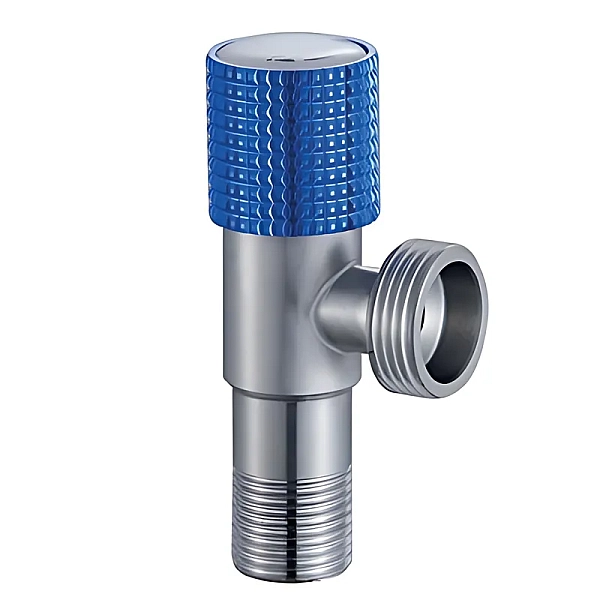 Кран для підключення сантехприладів MIXXUS VAL-10-1/2x3/4 з нерж. сталі SUS304 (Колір синій) (MI7099)