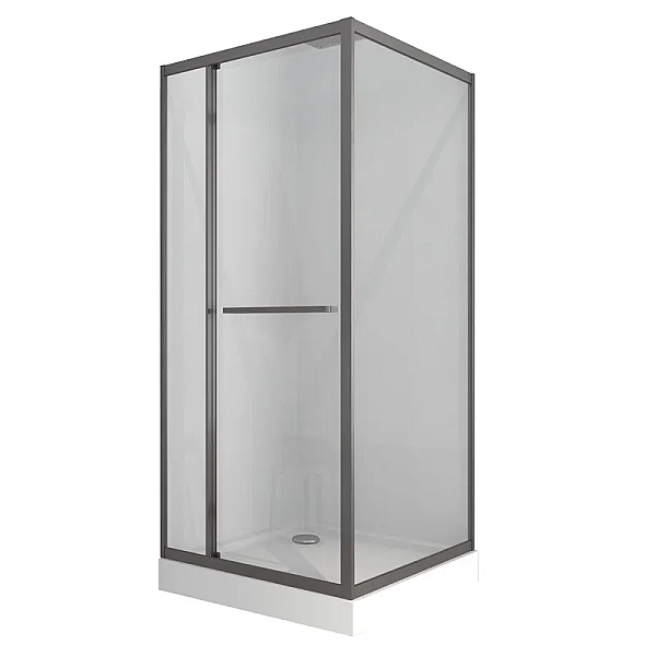 Душова кабіна з низьким піддоном MIXXUS STYLE SCT01-90x90x200-TR GRAPHITE прозоре скло 6мм (MI8432)