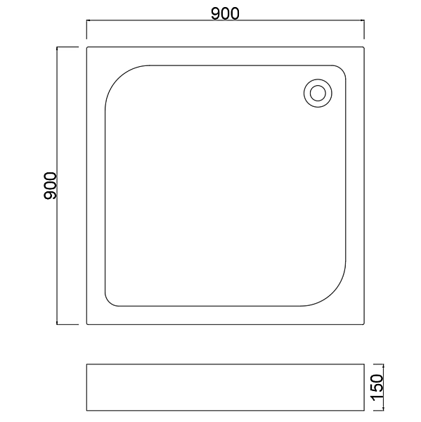 Душова кабіна з низьким піддоном MIXXUS STYLE SCT01-90x90x200-TR GRAPHITE прозоре скло 6мм (MI8432) - Фото - 3