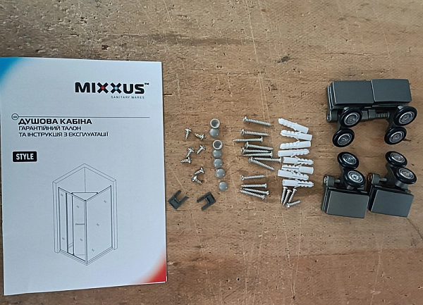 Душова кабіна з низьким піддоном MIXXUS STYLE SCT01-90x90x200-TR GRAPHITE прозоре скло 6мм (MI8432) - Фото - 7