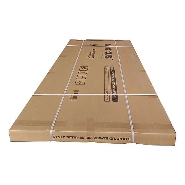 Душова кабіна з низьким піддоном MIXXUS STYLE SCT01-90x90x200-TR GRAPHITE прозоре скло 6мм (MI8432) - Фото - 2