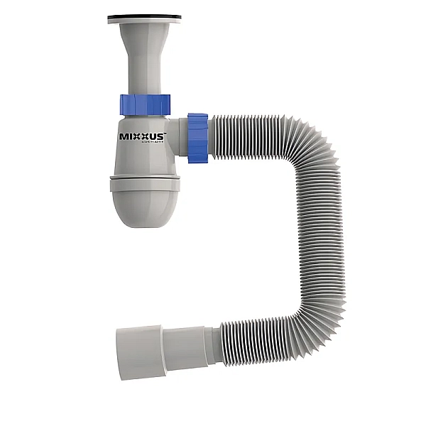 Сифон для умивальника MIXXUS SU-09-A 1 1/4"x32 з литим випуском (MI8189)