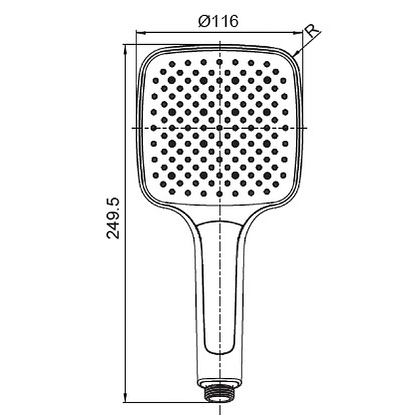 Лійка для душу KOER KP-0402-05, 3 функції (Колір чорний) (KR4985) - Фото - 2