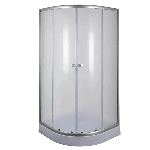 Душова кабіна з низьким піддоном MIXXUS PLAIN SCT02-90x90x195-FB SATIN матове скло 4мм (MI6896)