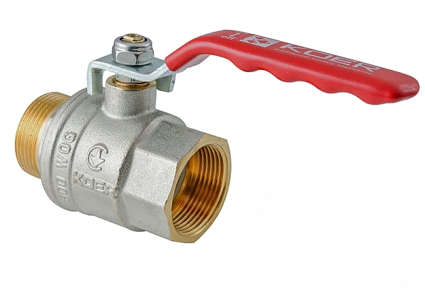 Кран кульовий ГШВ KOER EXTREME KE.215-25 - 1" FM ручка "важіль" червона (KR5752)