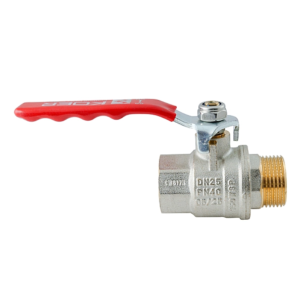 Кран кульовий ГШВ KOER EXTREME KE.215-25 - 1" FM ручка "важіль" червона (KR5752) - Фото - 5
